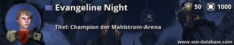 Signatur von Evangeline Night