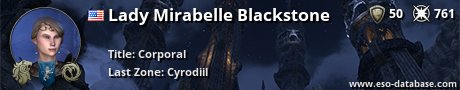 Signatur von Lady Mirabelle Blackstone