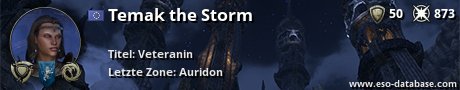 Signatur von Temak the Storm