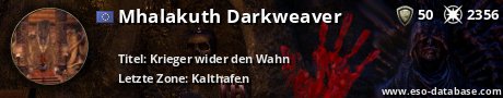 Signatur von Mhalakuth Darkweaver