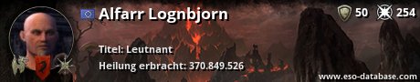Signatur von Alfarr Lognbjorn