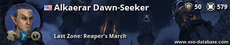 Signatur von Alkaerar Dawn-Seeker