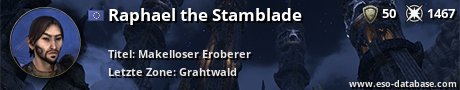 Signatur von Raphael the Stamblade