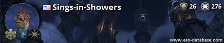 Signatur von Sings-in-Showers