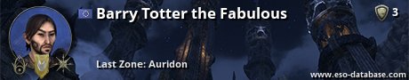 Signatur von Barry Totter the Fabulous