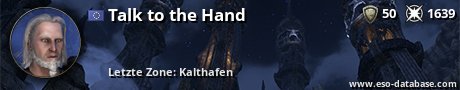 Signatur von Talk to the Hand