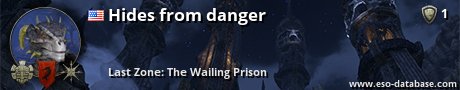 Signatur von Hides from danger
