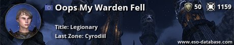 Signatur von Oops My Warden Fell