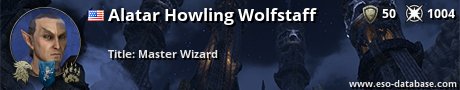 Signatur von Alatar Howling Wolfstaff
