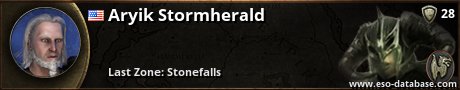 Signatur von Aryik Stormherald