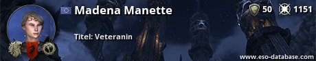 Signatur von Madena Manette