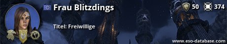 Signatur von Frau Blitzdings