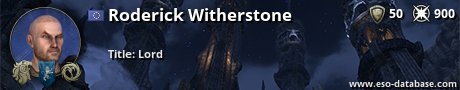 Signatur von Roderick Witherstone