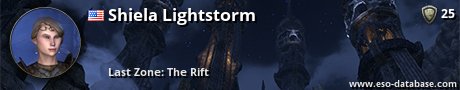 Signatur von Shiela Lightstorm