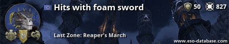 Signatur von Hits with foam sword