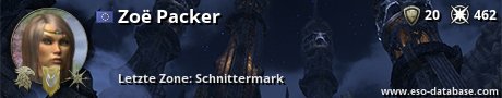 Signatur von Zoë Packer