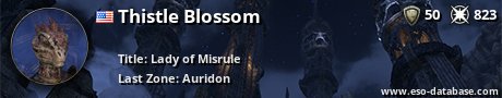 Signatur von Thistle Blossom