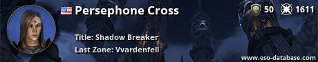 Signatur von Persephone Cross