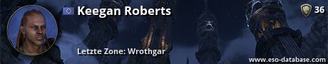 Signatur von Keegan Roberts