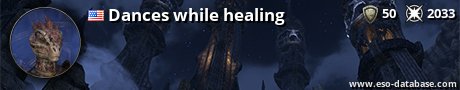 Signatur von Dances while healing