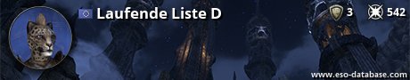 Signatur von Laufende Liste D