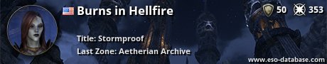 Signatur von Burns in Hellfire