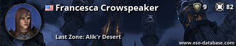 Signatur von Francesca Crowspeaker