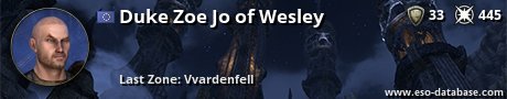 Signatur von Duke Zoe Jo of Wesley