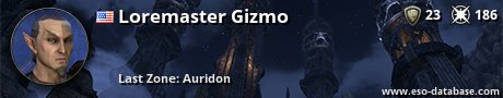 Signatur von Loremaster Gizmo