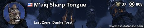 Signatur von M'aiq Sharp-Tongue