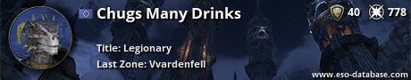 Signatur von Chugs Many Drinks