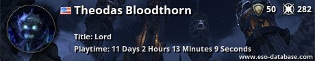 Signatur von Theodas Bloodthorn