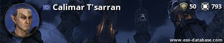 Signatur von Calimar T'sarran