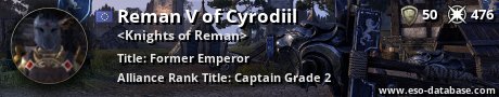 Signatur von Reman V of Cyrodiil