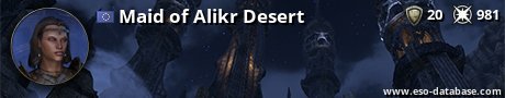 Signatur von Maid of Alikr Desert