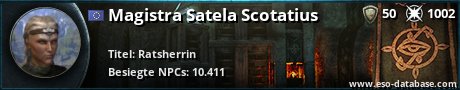 Signatur von Magistra Satela Scotatius