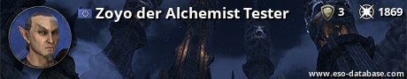 Signatur von Zoyo der Alchemist Tester