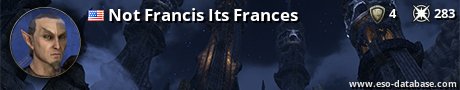 Signatur von Not Francis Its Frances