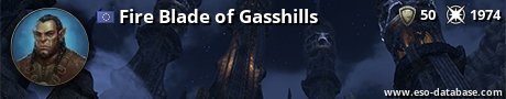 Signatur von Fire Blade of Gasshills