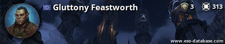 Signatur von Gluttony Feastworth
